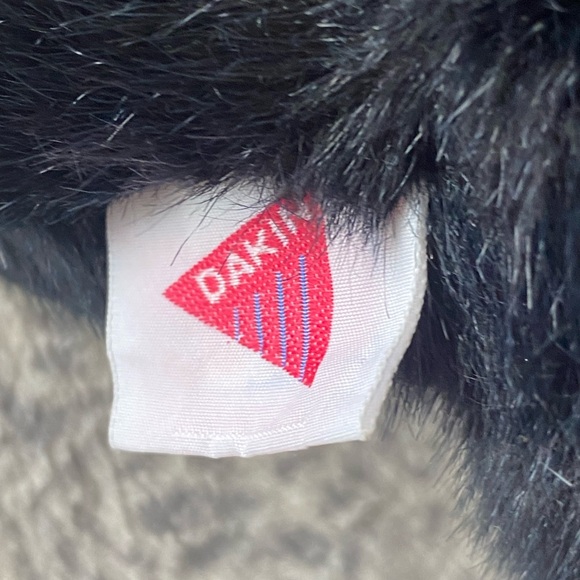 Vintage Dakin Black teddy bear plush floral paws T29 - Picture 5 of 6